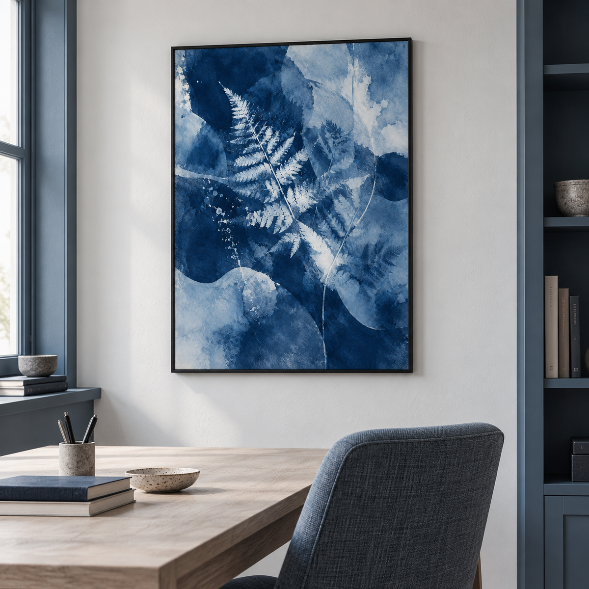 Fern Memory artwork displayed in an interior