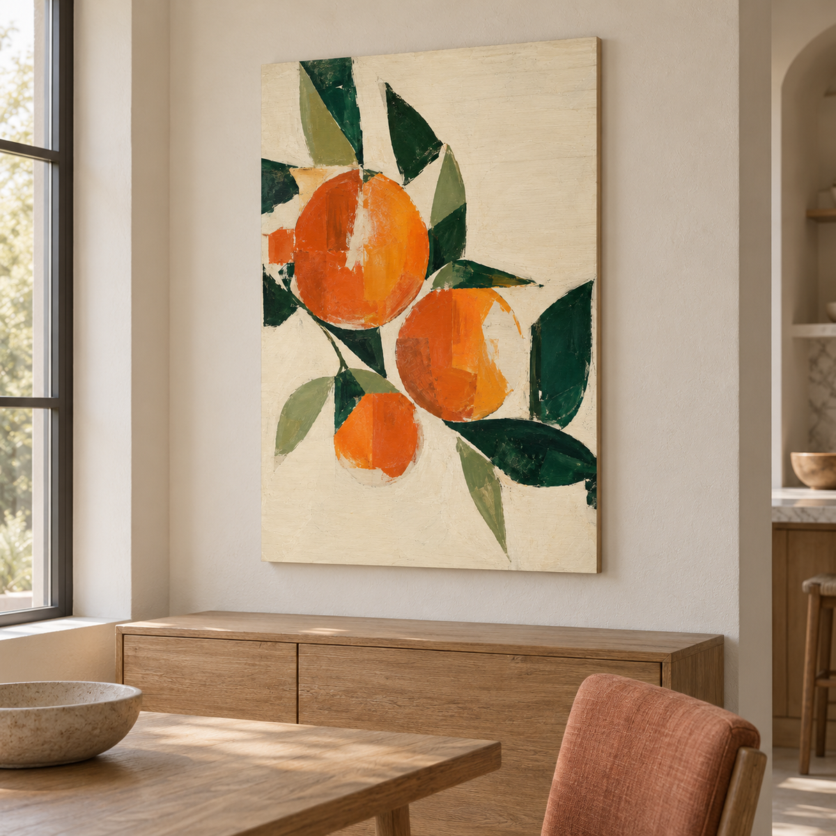 Orchard Rhythm artwork displayed in an interior