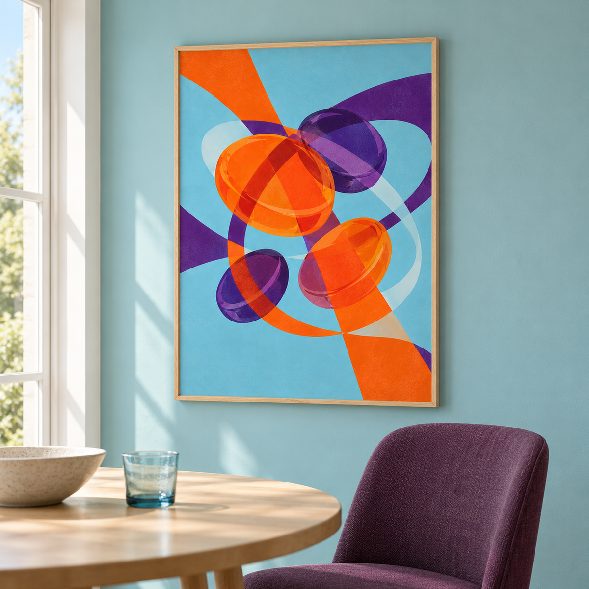 Sugar Geometry artwork displayed in an interior