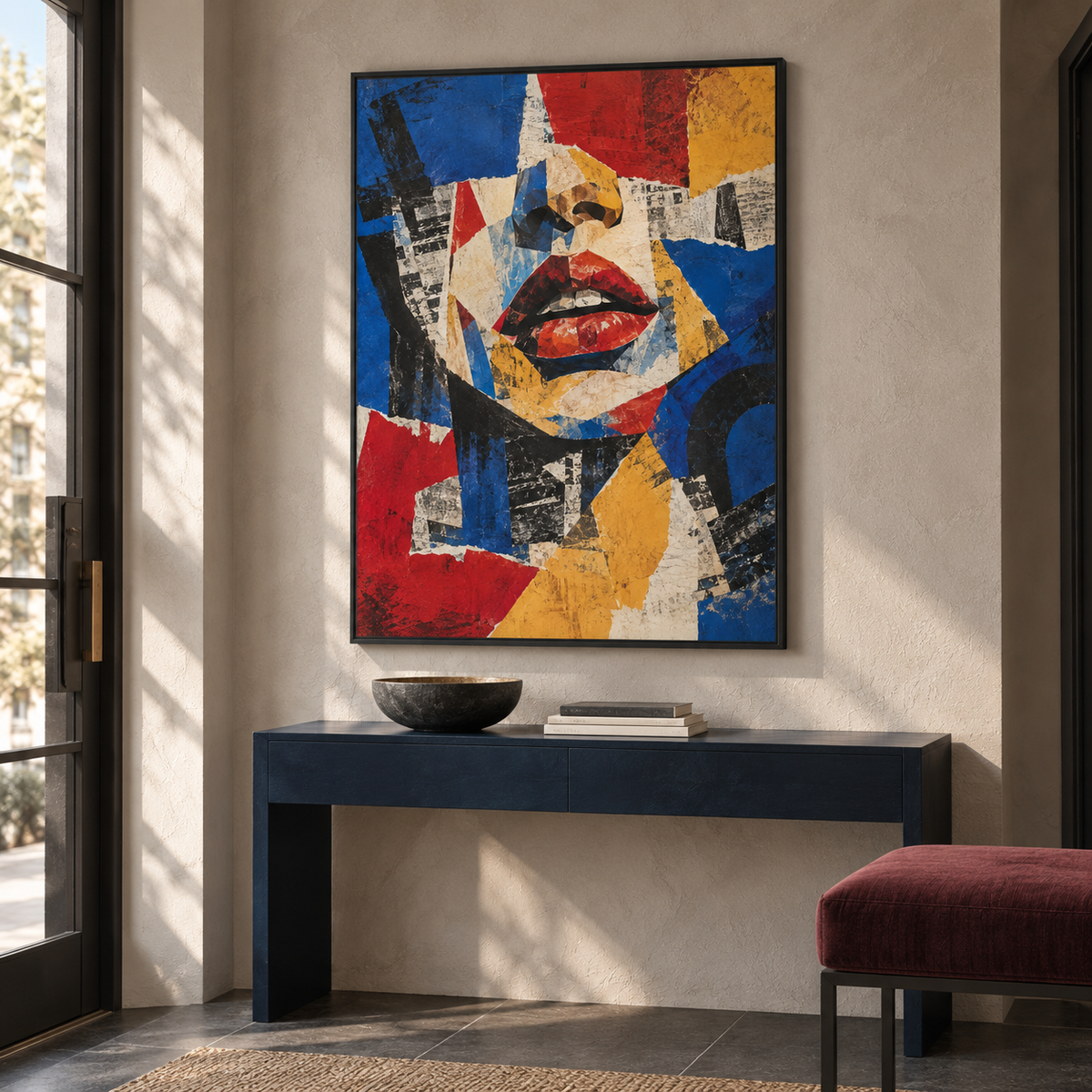 City Mouth artwork displayed in an interior