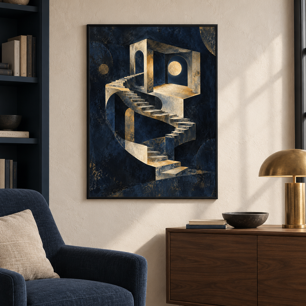 Room for the Moon artwork displayed in an interior