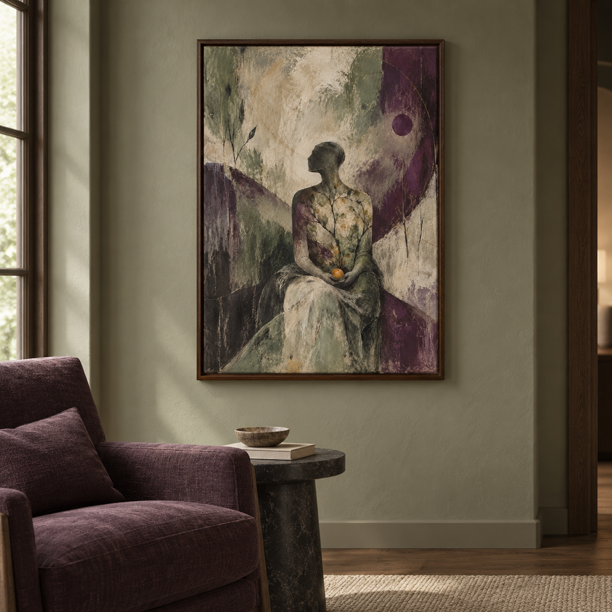 The Listening Orchard artwork displayed in an interior