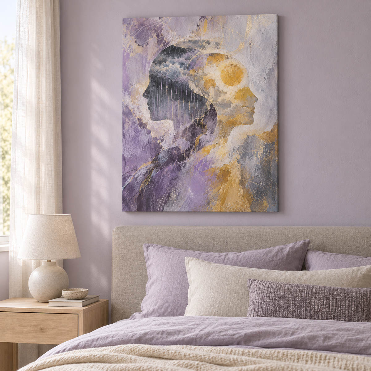 Borrowed Weather artwork displayed in an interior