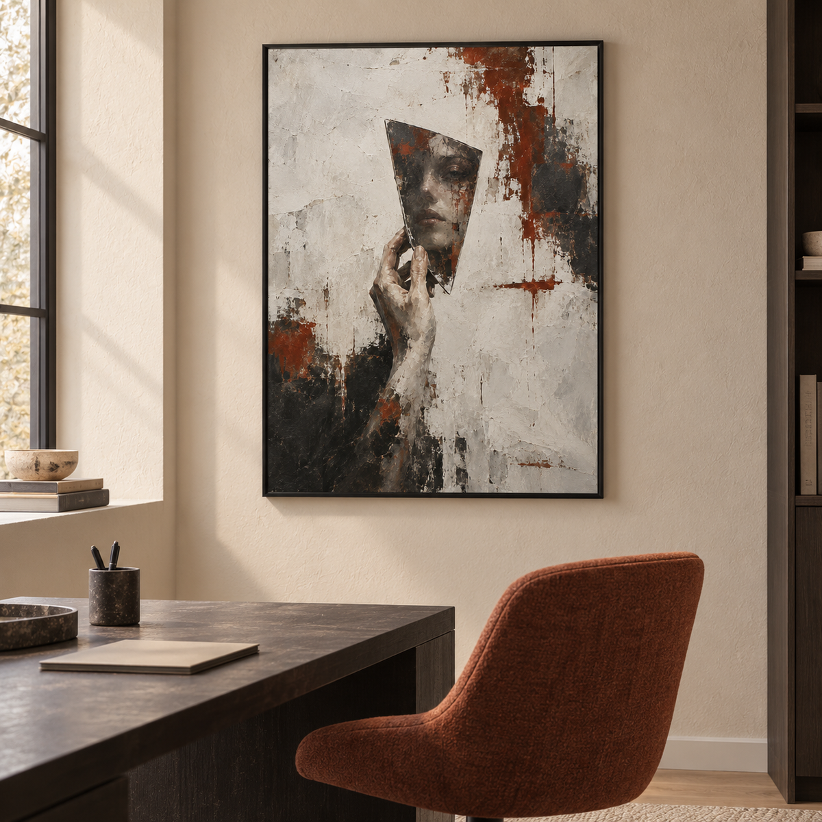 The Last Reflection artwork displayed in an interior