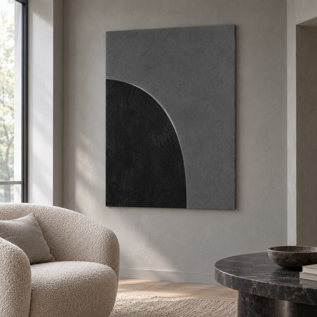 Solitary Arch artwork displayed in an interior