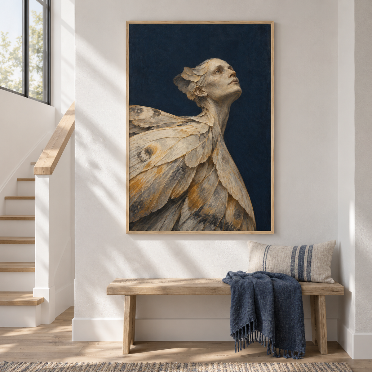 Borrowed Wings artwork displayed in an interior