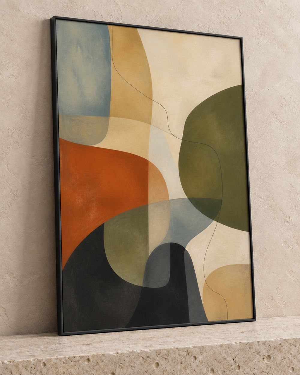 Interlocking Forms, Metal Framed, warm gallery platform
