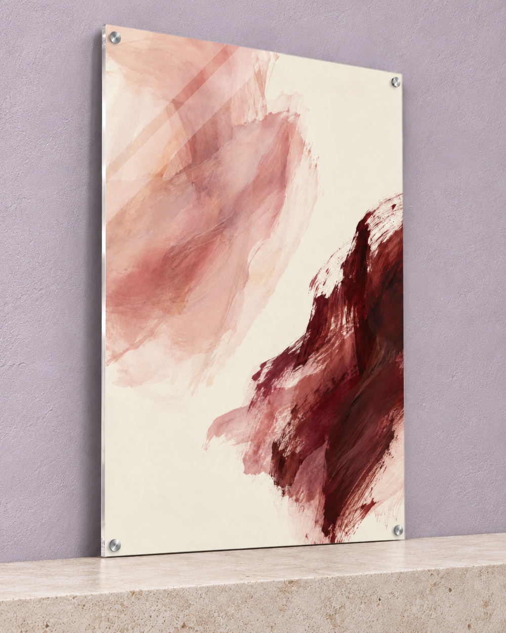 rose interval acrylic print — angle view