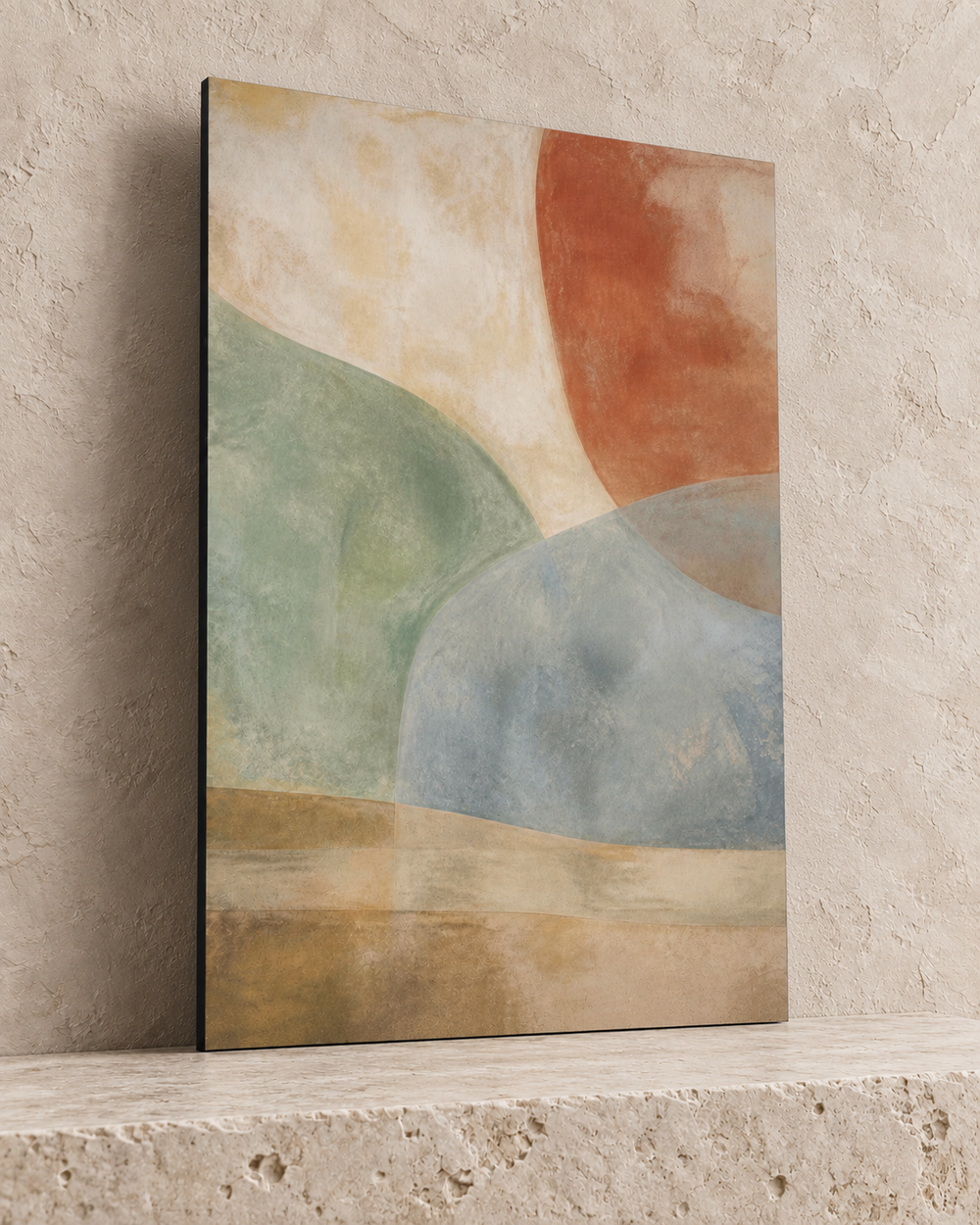 curved quiet foam print — angle view