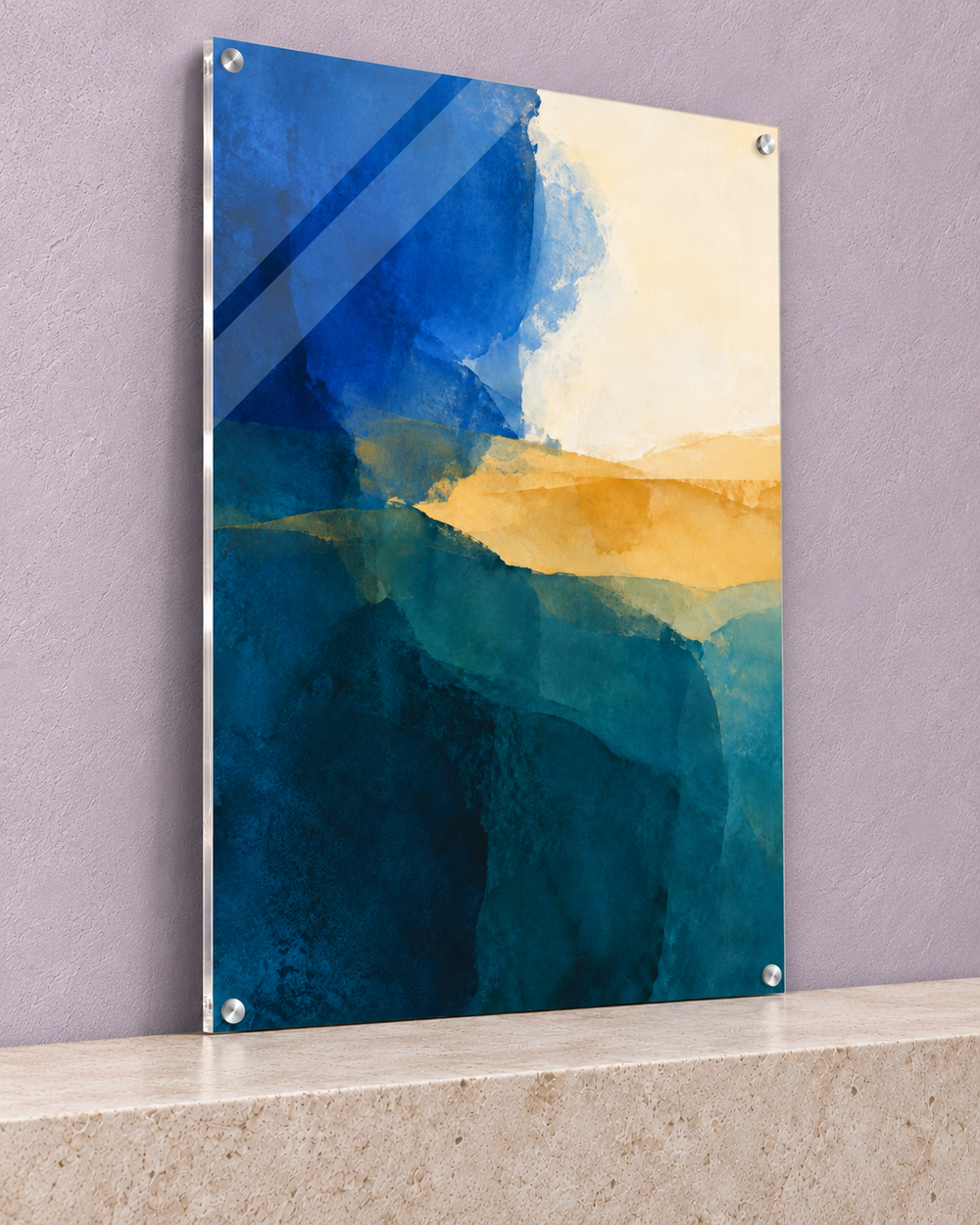 tidal veil acrylic print — angle view