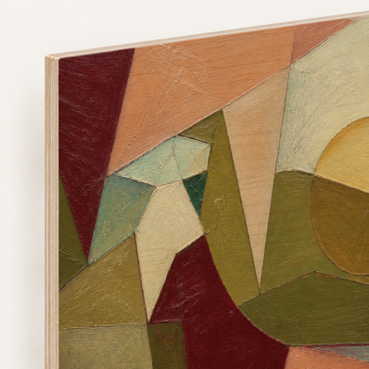 A Table of Shapes | Wood Print — edge close-up