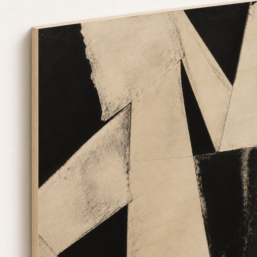 Paper Angles | Wood Print — edge close-up