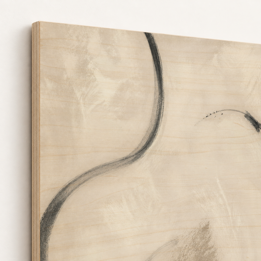 Almost a Circle | Wood Print — edge close-up