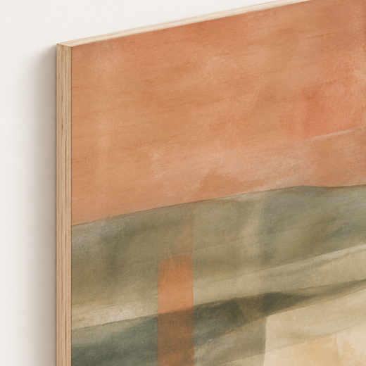 Low Horizon | Wood Print — edge close-up