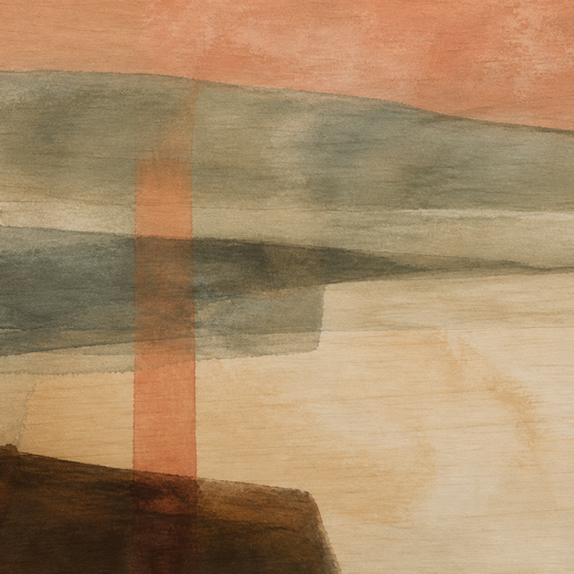 Low Horizon | Wood Print — surface close-up
