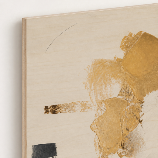 An Ochre Patch | Wood Print — edge close-up