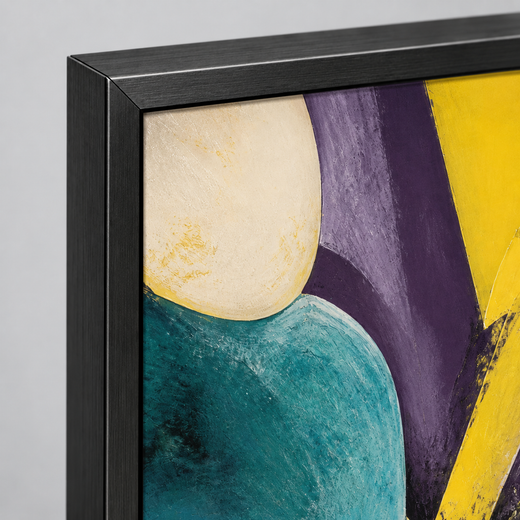 Petals After Dark | Metal Framed — edge close-up