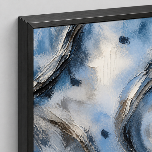 Blue Between Stones | Metal Framed — edge close-up