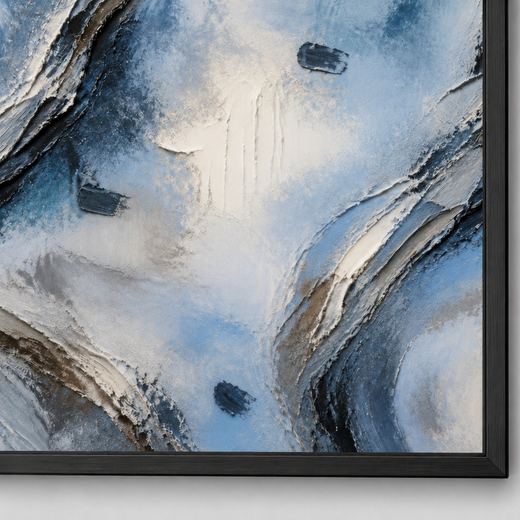 Blue Between Stones | Metal Framed — surface close-up