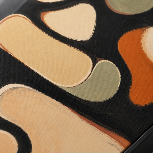 Pebbles in Colour | Metal Framed — surface close-up