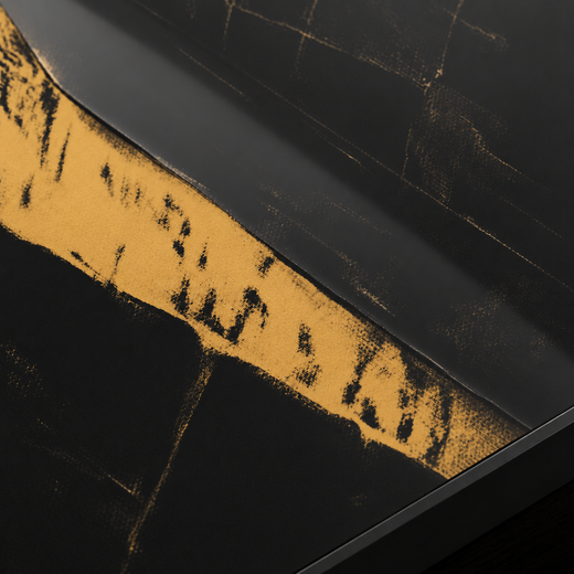 Gold on Charcoal | Metal Framed — surface close-up