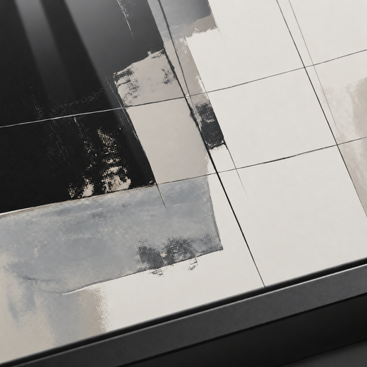Black on Chalk | Metal Framed — surface close-up