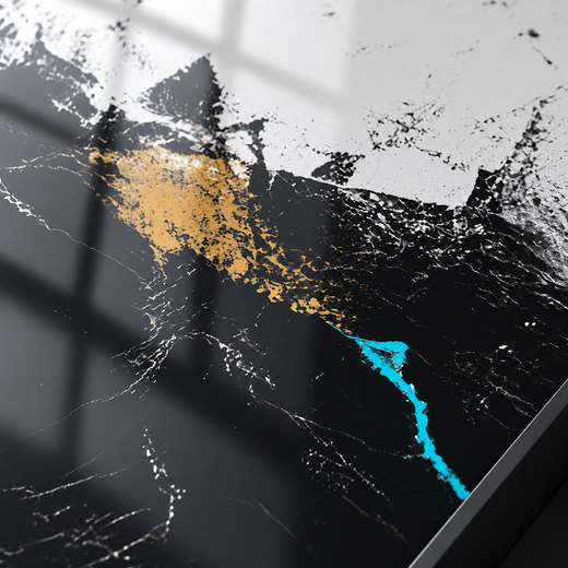 Blue Fault | Metal Framed — surface close-up