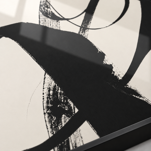 Calligraphic Line | Metal Framed — surface close-up