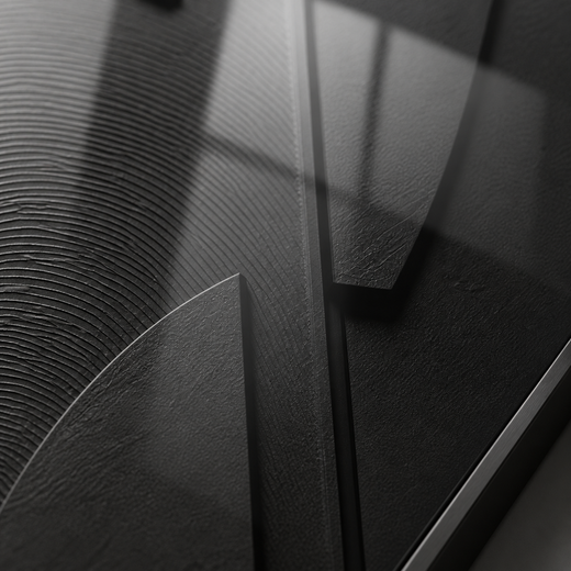 Curves in Charcoal | Metal Framed — surface close-up