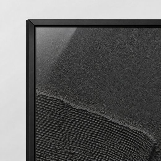 Charcoal Relief | Metal Framed — edge close-up