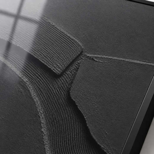 Charcoal Relief | Metal Framed — surface close-up