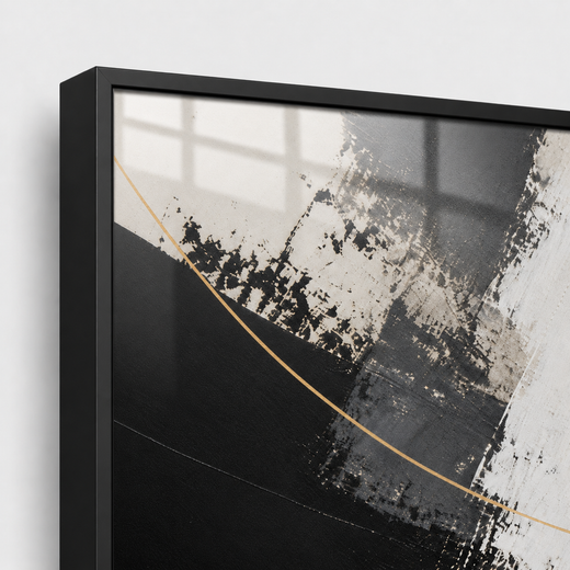 Black Takes a Turn | Metal Framed — edge close-up