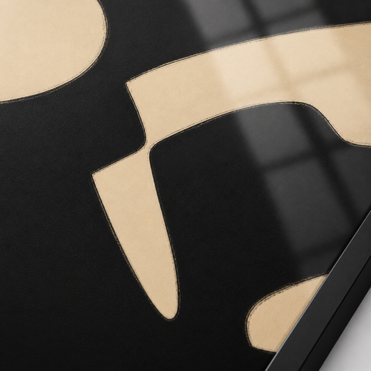 Cream Cutouts | Metal Framed — surface close-up