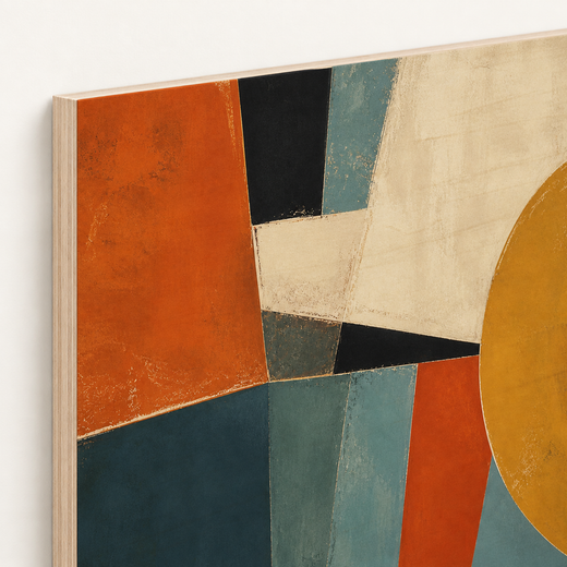 Side by Side | Wood Print — edge close-up
