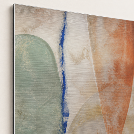 Mineral Air | Brushed Aluminum Print — edge close-up