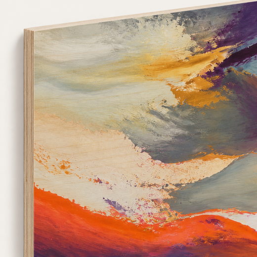Beyond the Bend | Wood Print — edge close-up