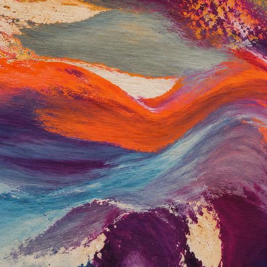 Beyond the Bend | Wood Print — surface close-up