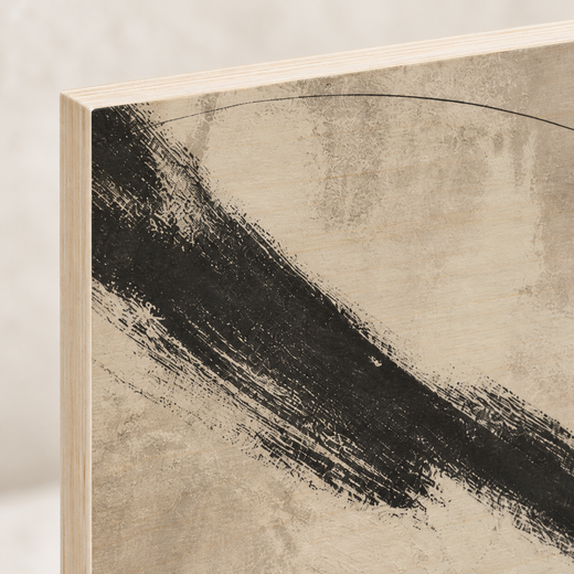 One Broad Stroke | Wood Print — edge close-up
