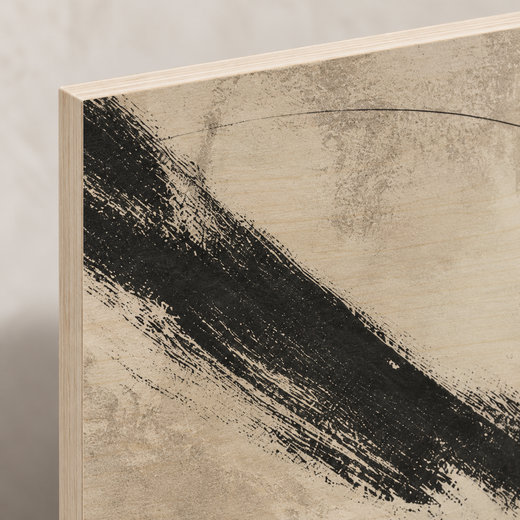 One Broad Stroke | Wood Print — edge close-up
