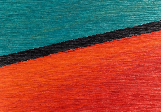 Across the Turquoise | Brushed Aluminum Print — surface close-up