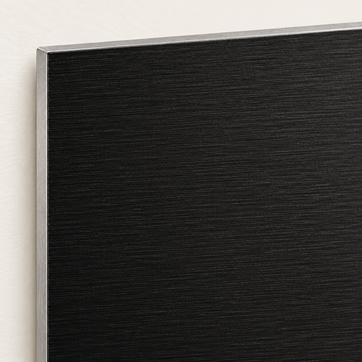 Easy Curves | Brushed Aluminum Print — edge close-up