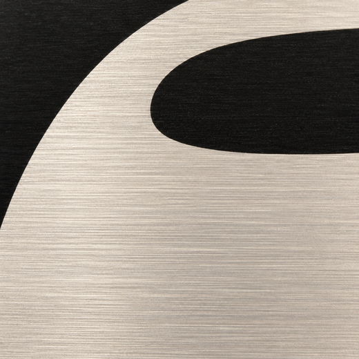 Easy Curves | Brushed Aluminum Print — surface close-up