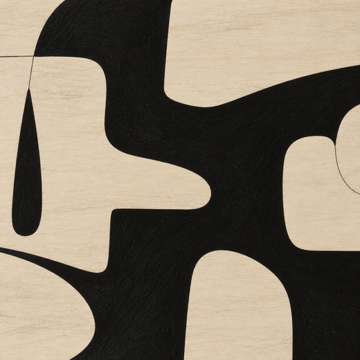 Easy Curves | Wood Print — surface close-up