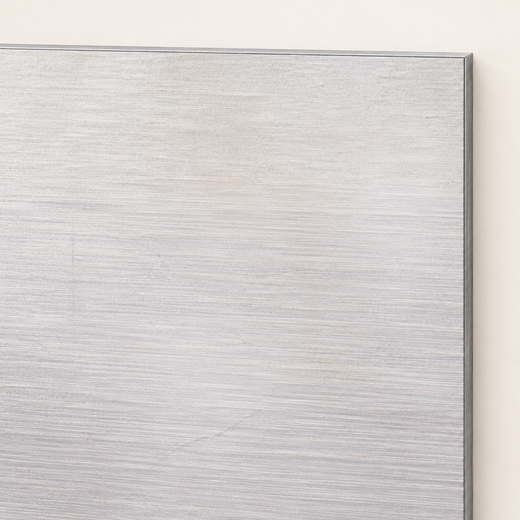 White Fold | Brushed Aluminum Print — edge close-up