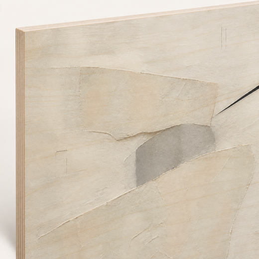 White Fold | Wood Print — edge close-up