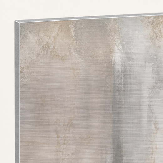 Quiet Estuary | Brushed Aluminum Print — edge close-up