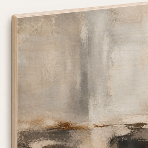 Quiet Estuary | Wood Print — edge close-up