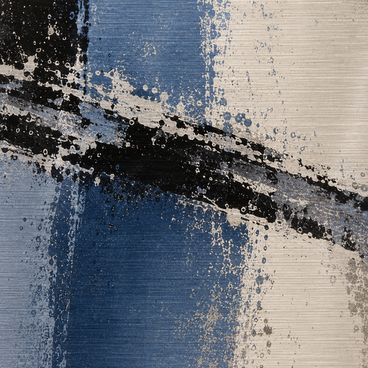 Reflected Skyline | Brushed Aluminum Print — surface close-up