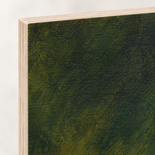 Blue Seed | Wood Print — edge close-up