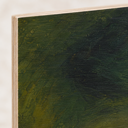 Blue Seed | Wood Print — edge close-up